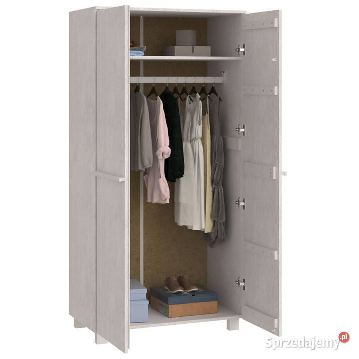Szafa HAMAR biała 89x50x180 lite drewno sosnowe Warszawa