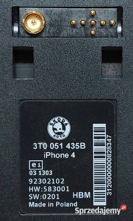 ADAPTER BLUETOOTH IPHONE 4 SKODA 3T0051435B Mielęcin