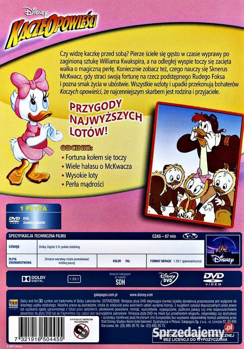 KACZE OPOWIEŚCI PRZYGODA 1 5 ODCINKI 1 20 5 DVD Kalisz sprzedam