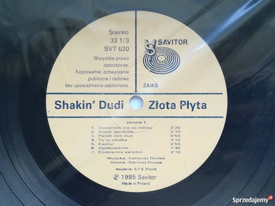 Płyta winylowa Shakin Dudi Złota Płyta 1985