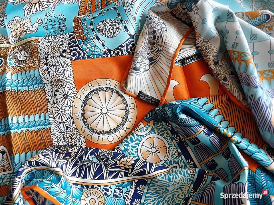 Hermes Paris apaszka twill silk 8989 orange Pozostałe Kolonia Piaski