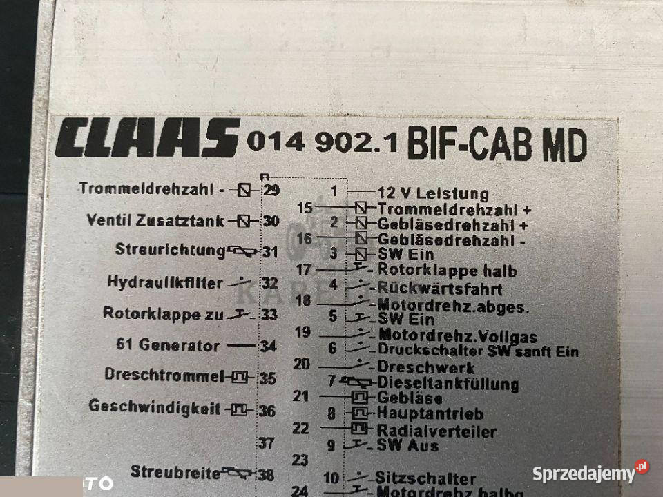 Claas Lexion 450460480 014 9021 Płyta wielkopolskie Jastrzębniki