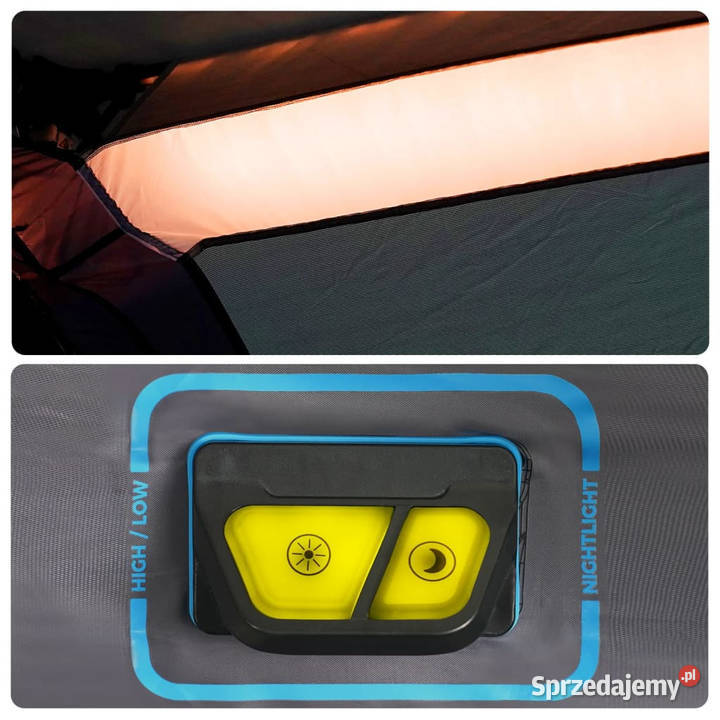 Namiot rodzinny z LED 6os jasnoniebieski WM94307 Warszawa