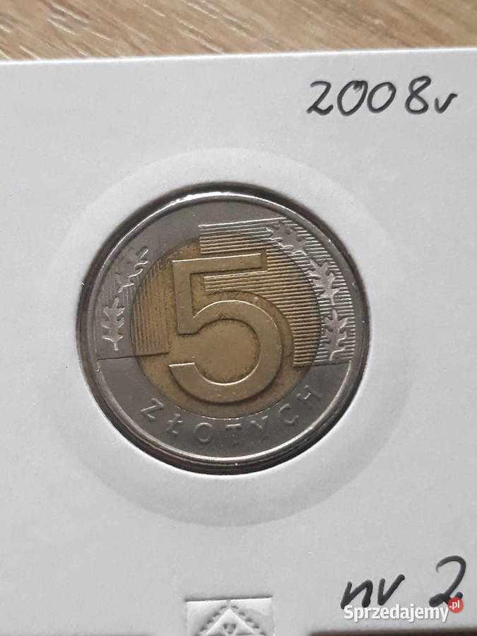 5 Złotych 2008 najmniejszy nakład 2 H Konin