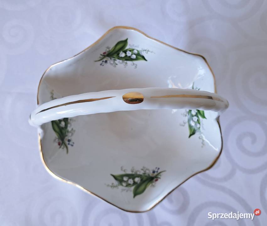 Koszyk porcelanowy CHODZIEŻ konwalie złocenia Porcelana i szkło Strzelce Krajeńskie sprzedam