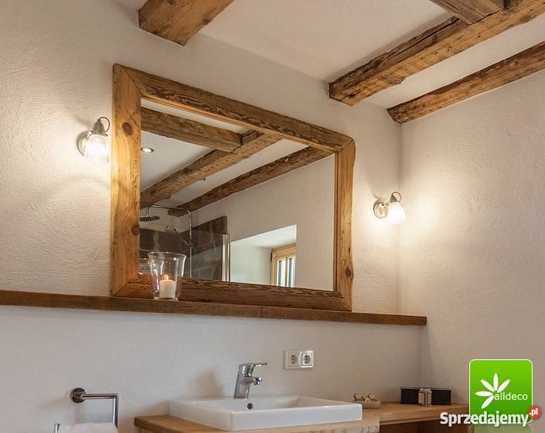 Lustro w ramie ze starego drewna firmy ALLDECO mazowieckie sprzedam