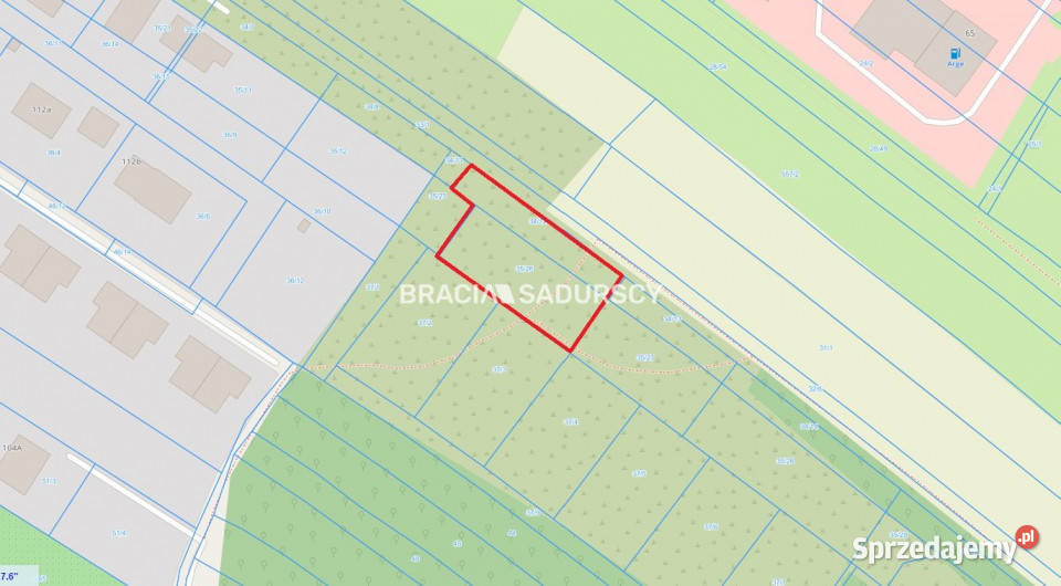 sprzedaży gruntu Kraków 1024m2 974zł/m2