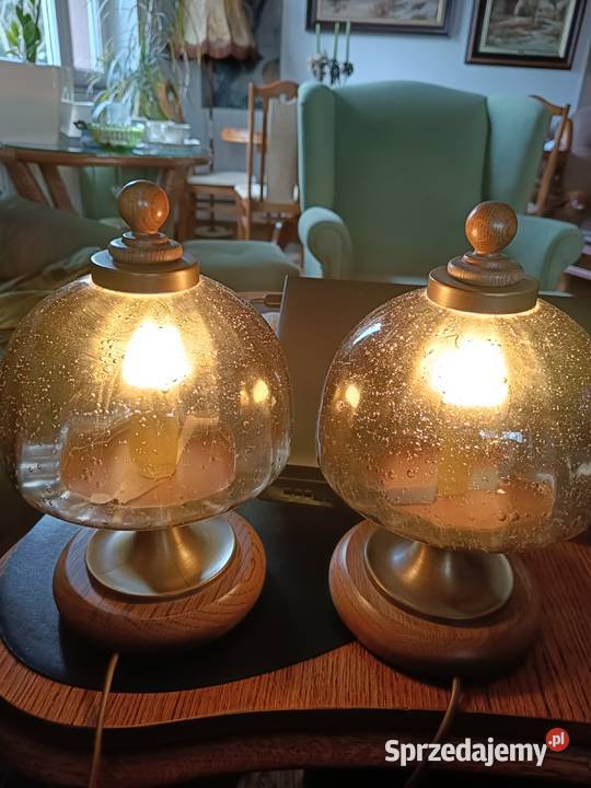 Dwie stare lampki nocne Hillebrand lata 80te Lipno