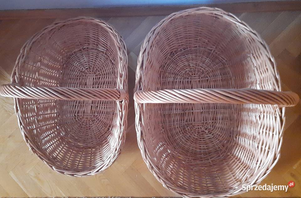 Wiklinowy duży wygodny kosz na drewno Wieliczka sprzedam