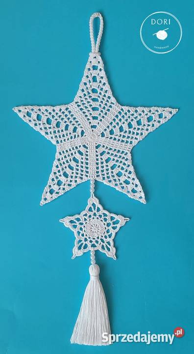 Szydełkowa zawieszka bożonarodzeniowa Gwiazdka Inowrocław sprzedam