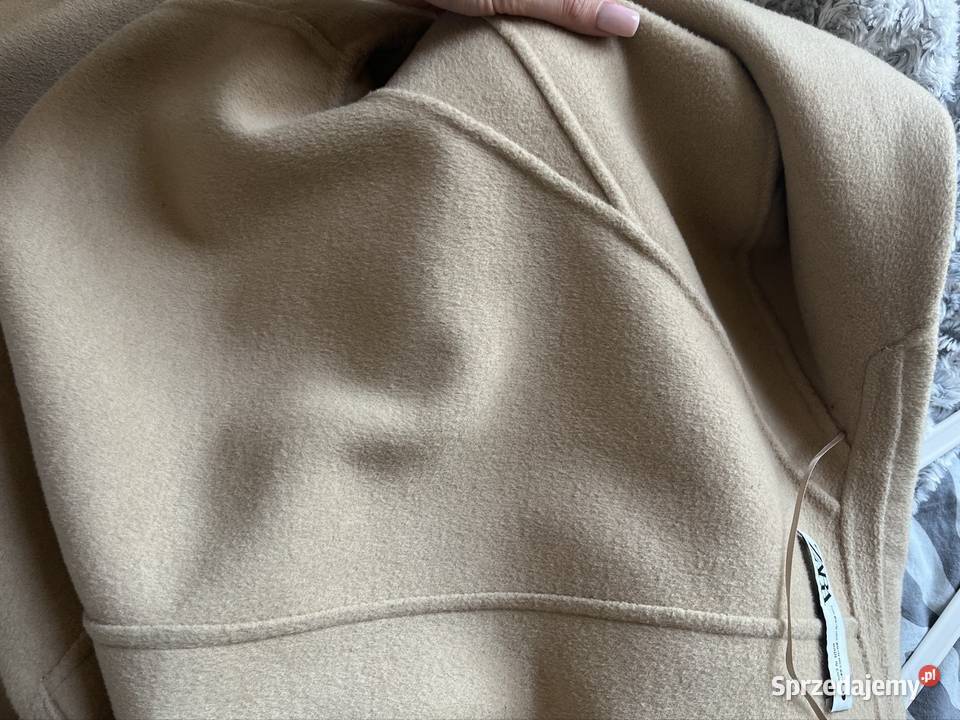 Wełniany płaszcz Zara 50 wełny Warszawa