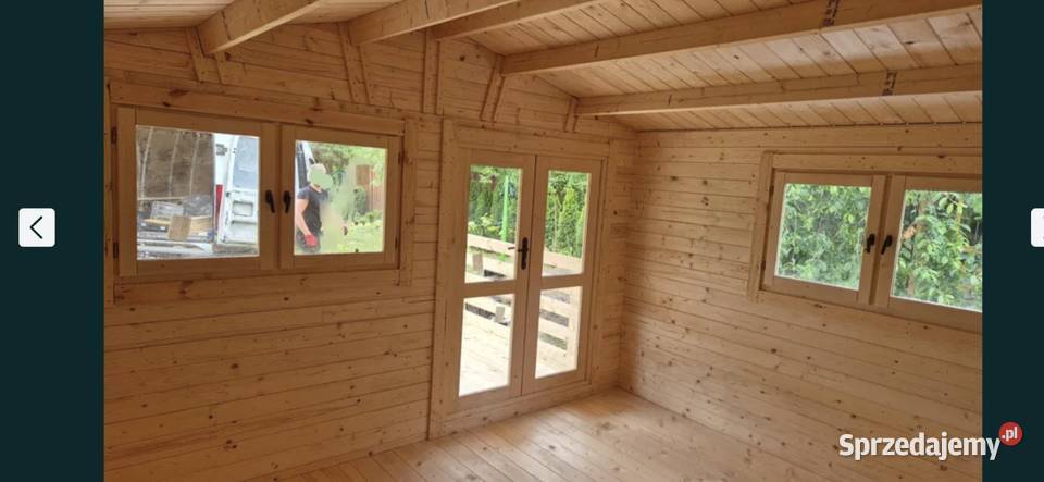 ręki SOLIDNY domek drewniany TARAS 7m x 4m28 m2 Mnichowo