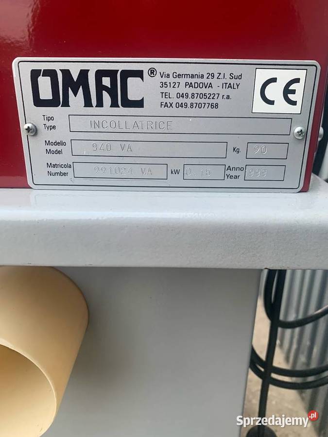 Omac 940 VA CE Klejarka nakładarka kleju wałkowa sprzedam