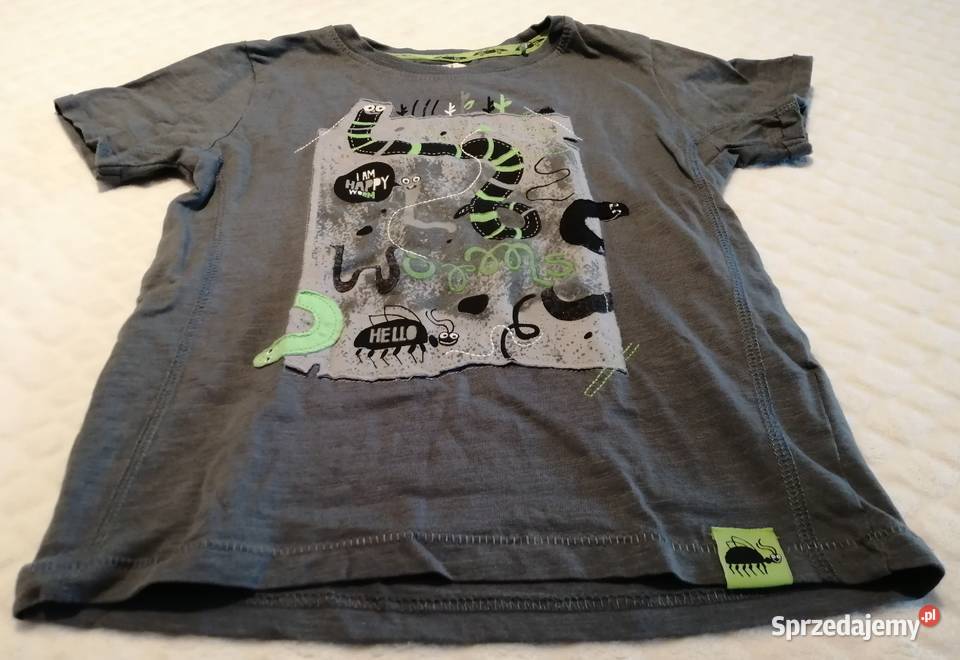 Koszulka krótki rękaw Tshirt robaczki 110 Smyk krótki Czeladź sprzedam