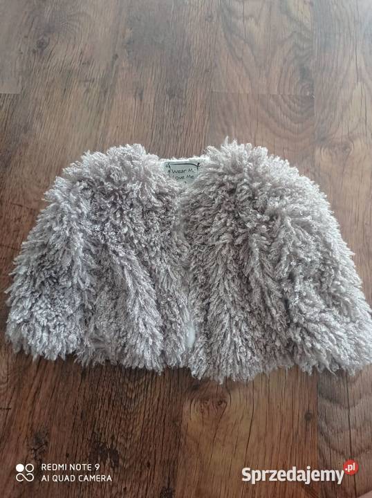 Sweter kardigan 98 frędzle beż latte Lubartów sprzedam