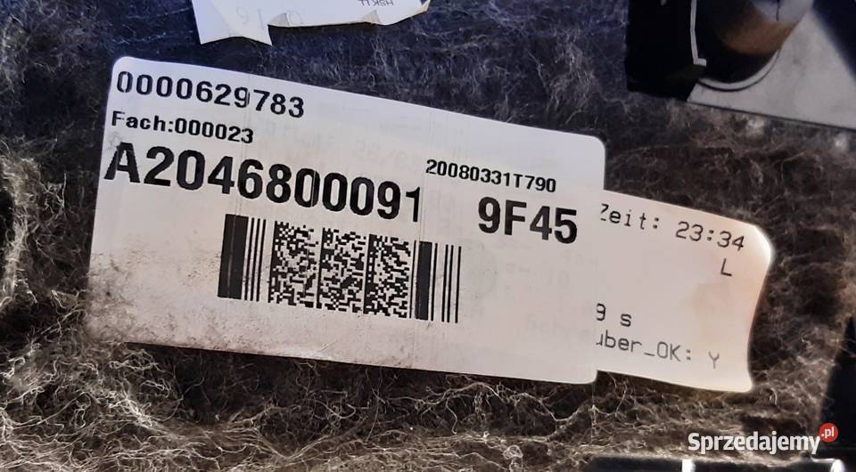 SCHOWEK PASAŻERA MERCEDES W204 A2046800091 dolnośląskie