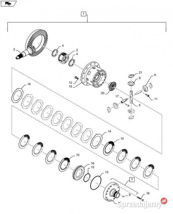 Holland T6090 T6070 Wałek zębaty 84347206 wielkopolskie