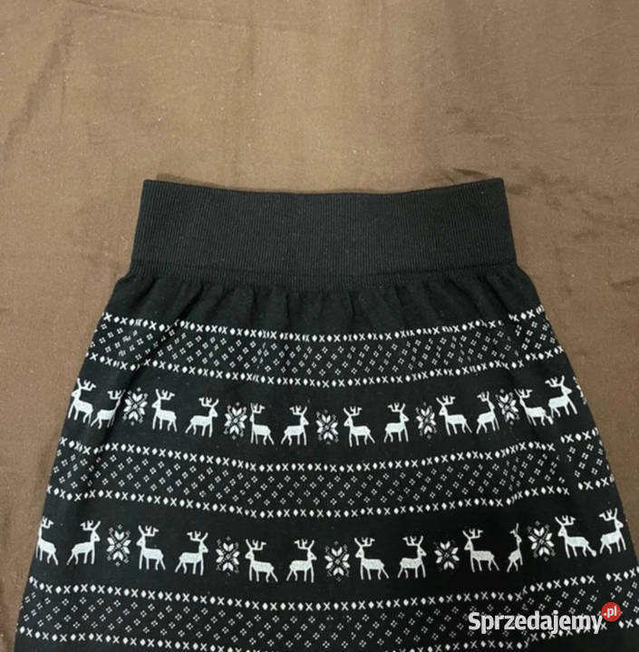 Czarnobiałe elastyczne legginsy z motywem Łódź