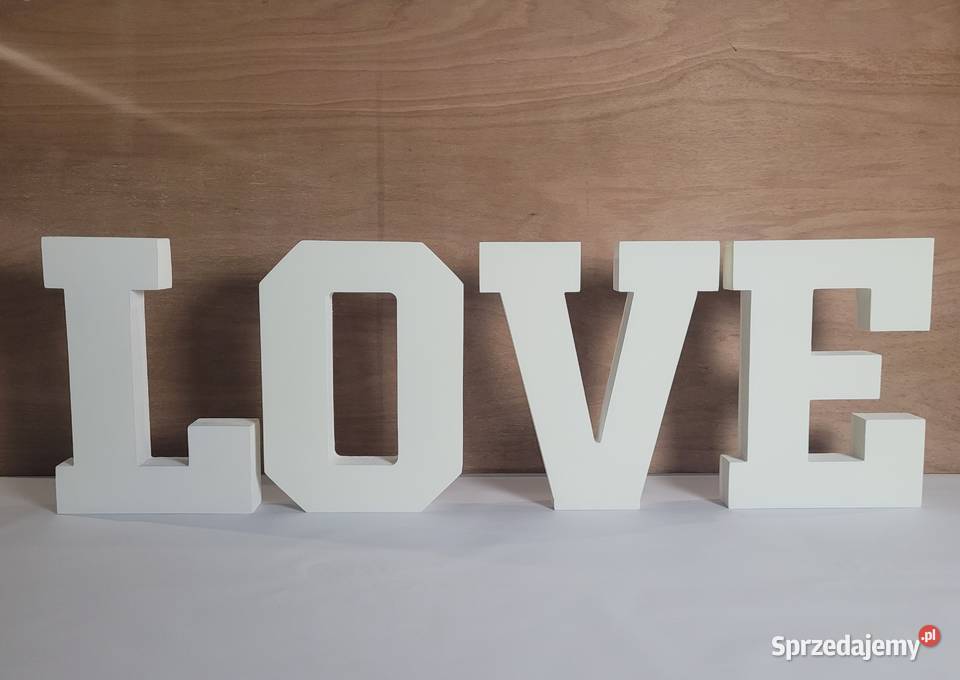 Litery 3d ze styroduru napis LOVE Gniezno reklama