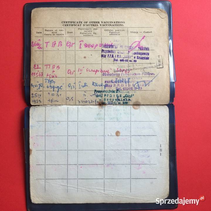 1419 Międzynarodowy Certyfikat Szczepień Szczecin