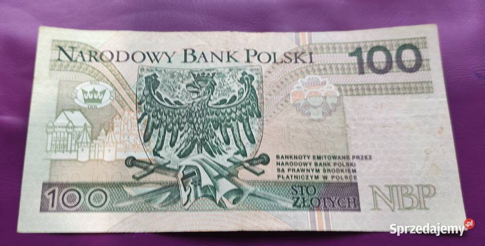 Banknot kolekcjonerski 100 1994 seria mazowieckie Pruszków