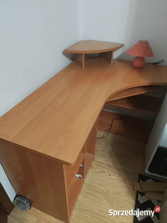 Biurko narożne z szafką i półka 97cm Lublin sprzedam