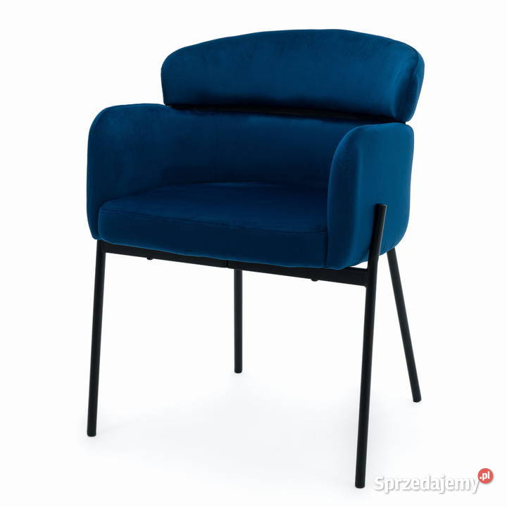 Krzesło Tapicerowane Bolzano Granatowe Wysyłka Tarchały Małe