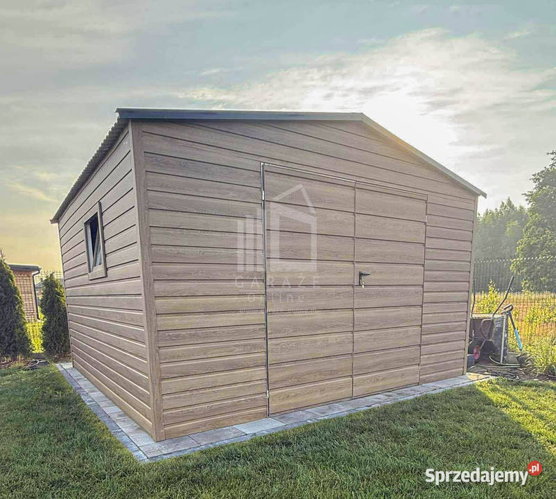 Schowek domek ogrodowy 4x3m brama dwuskrzydłowa Konin