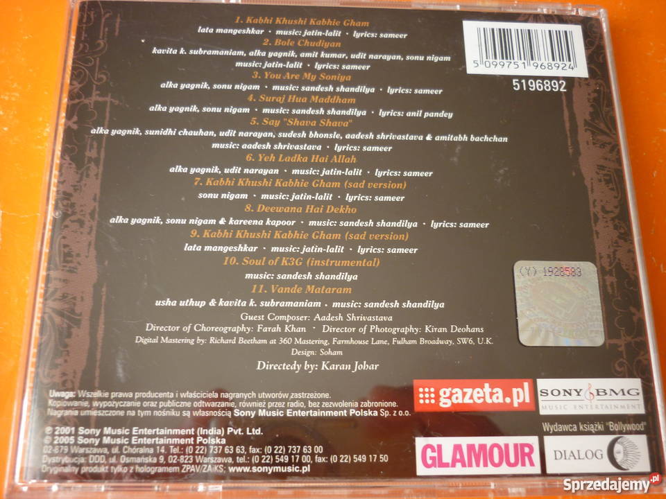 Płyta CD Czasem słońce czasem deszcz soundtrack Warszawa