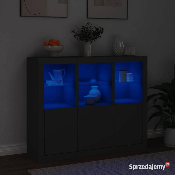 Szafki z oświetleniem LED 3 czarne WM3209101 Warszawa