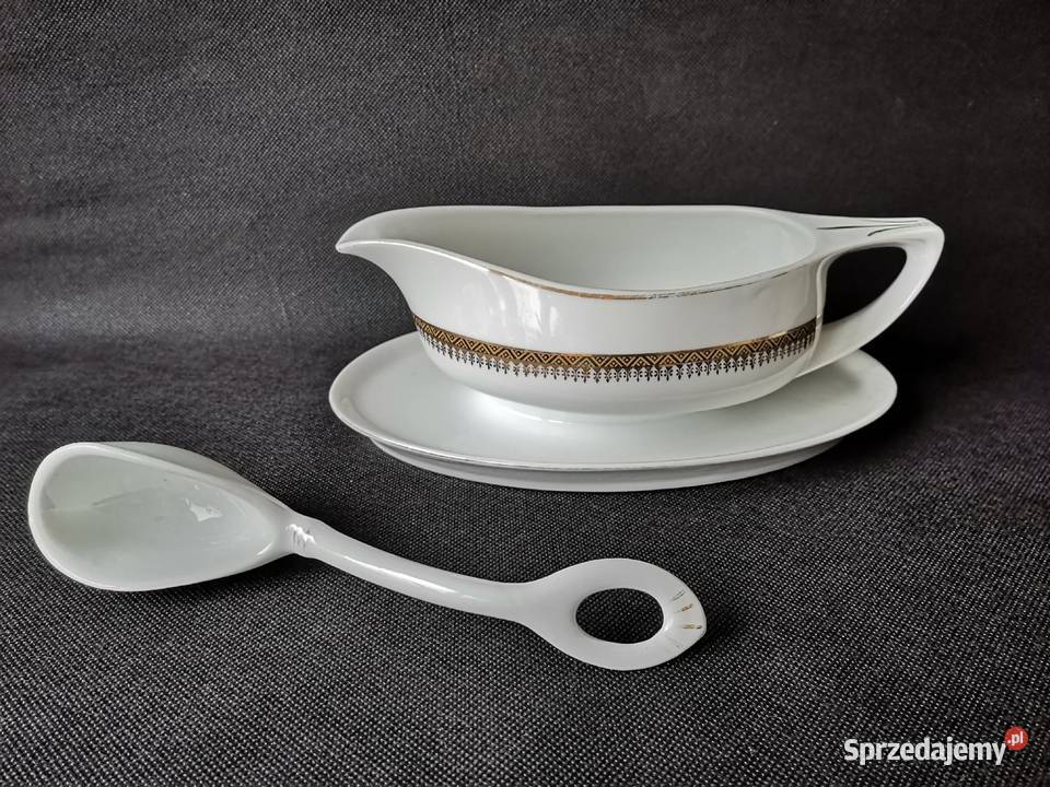 Stara przedwojenna sosjerka chochla porcelana Katowice