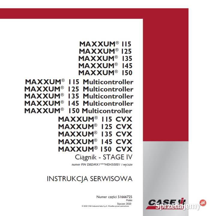 CASE MAXXUM 115125135145150 cvx multicontroller Poradniki, albumy i reportaże sprzedam