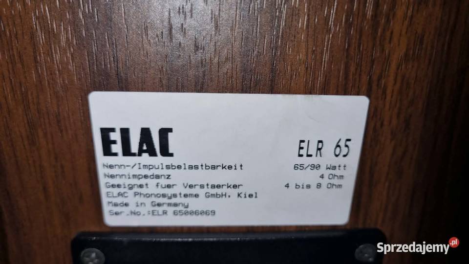 Znakomite audiofilskie kolumny ELAC ELR 65 Warta