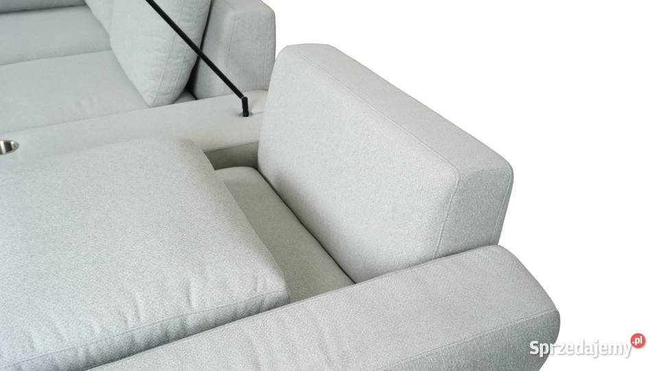 Narożnik Sines z barkiem w tkaninie NURIEL 300 Woźniki