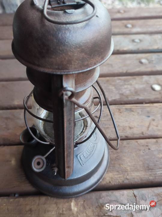 Stara niemiecka lampa naftowa Feuer Hand No 176