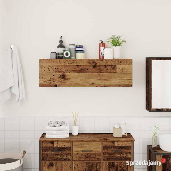 Wisząca szafka łazienkowa stare drewno 100x25x30 Warszawa sprzedam