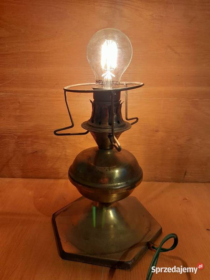 Stara lampka imitacja lampy naftowej zabytek PRL śląskie Dąbrowa Górnicza