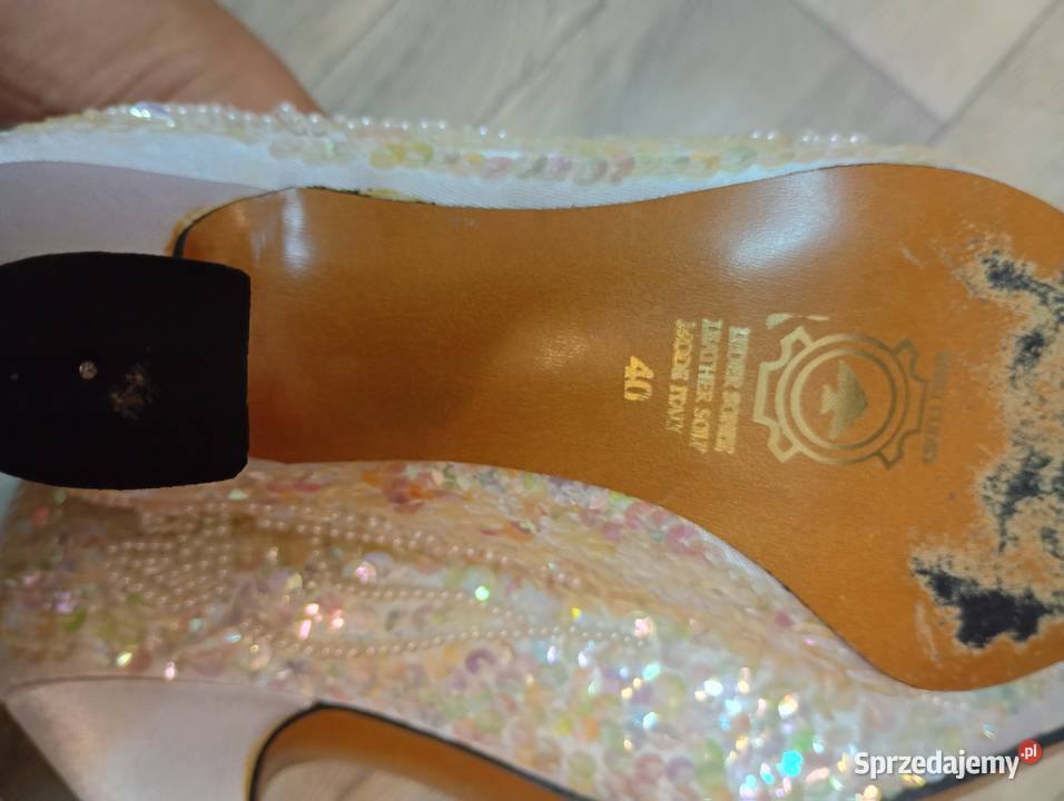 39 Real Leather ślubne włoskie bogato zdobione tkanina Kraków
