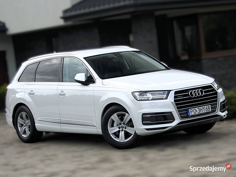 AUDI Q7 30 TDI 231 SALON POLSKA 1 WŁAŚCICIEL welurowa tapicerka mazowieckie Sierpc