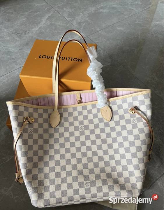 Torebka shopper Louis Vuitton Neverfull MM biała Rzeszów