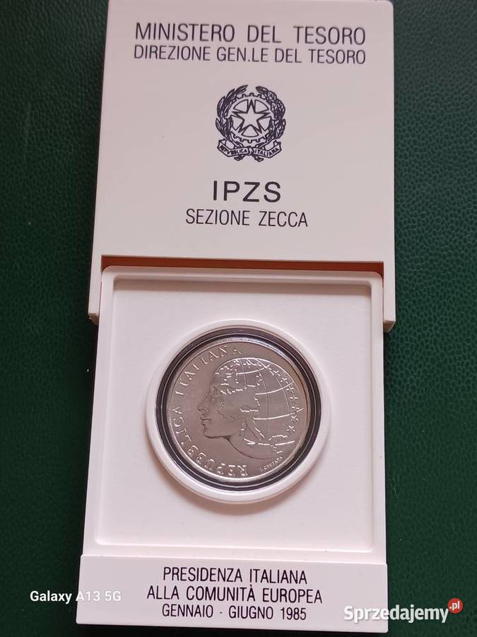 500 Lirów Włochy 1985 rPrezydencja Włoch w Konin sprzedam