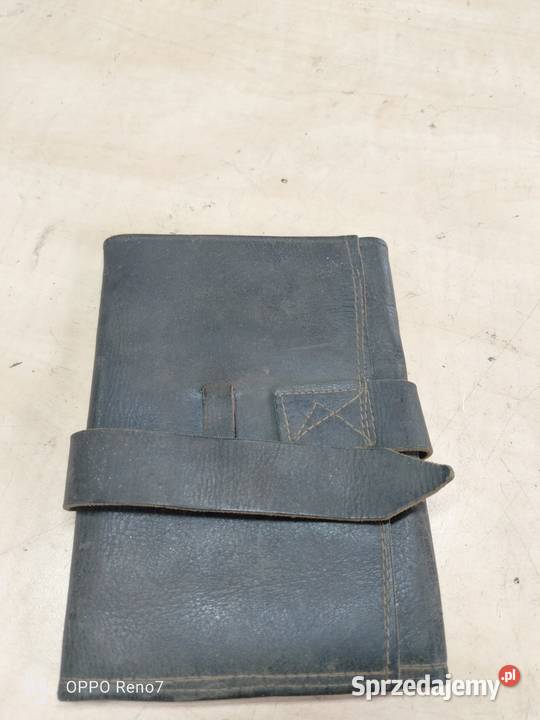 Stary skórzany notes portfel 1952 Pozostałe Łubno