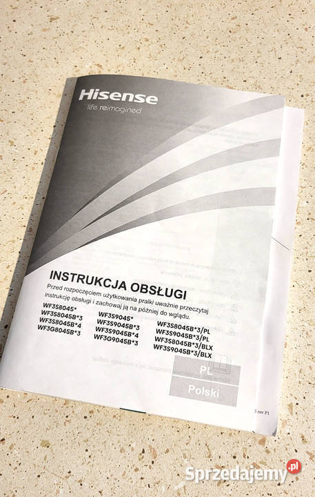 Pralka HISENSE 105 1400obr para aplikacja stan Kwilcz