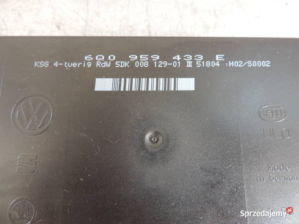 VWSEATSKODA MODUŁ STEROWNIK KOMFORTU 6Q0959433E Nowy Sącz