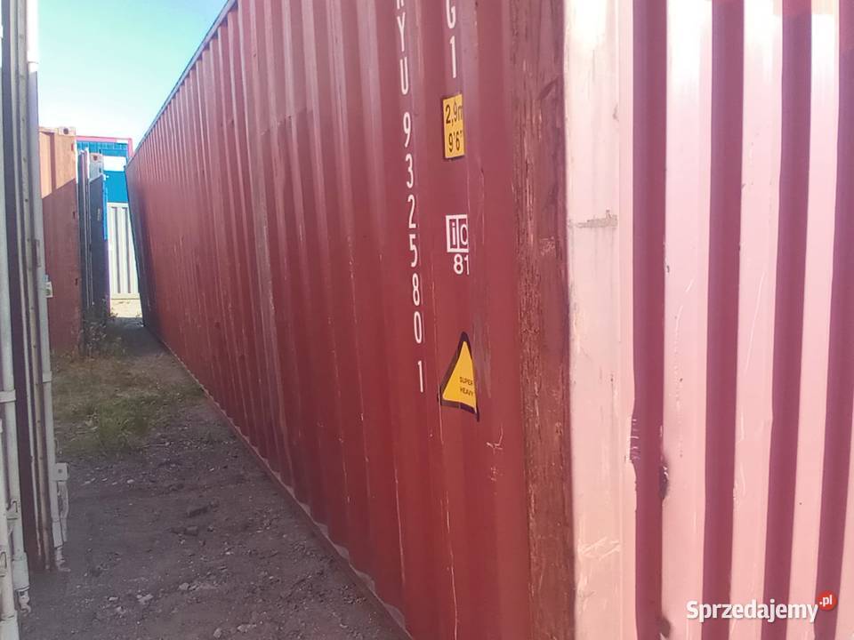 Kontener morski 40HC sprzedaż z placu transport kujawsko-pomorskie Grudziądz