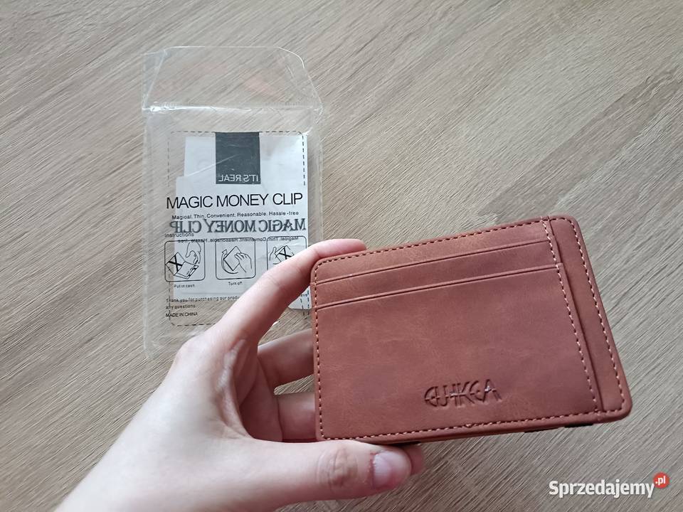 Ultra Cienki Męski Portfel Mini brązowy Moda i Styl Kwidzyn sprzedam