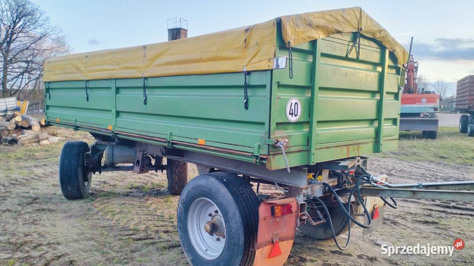 Przyczepa rolnicza Ifa Hw8011 wywrotka na boki Wąwelno