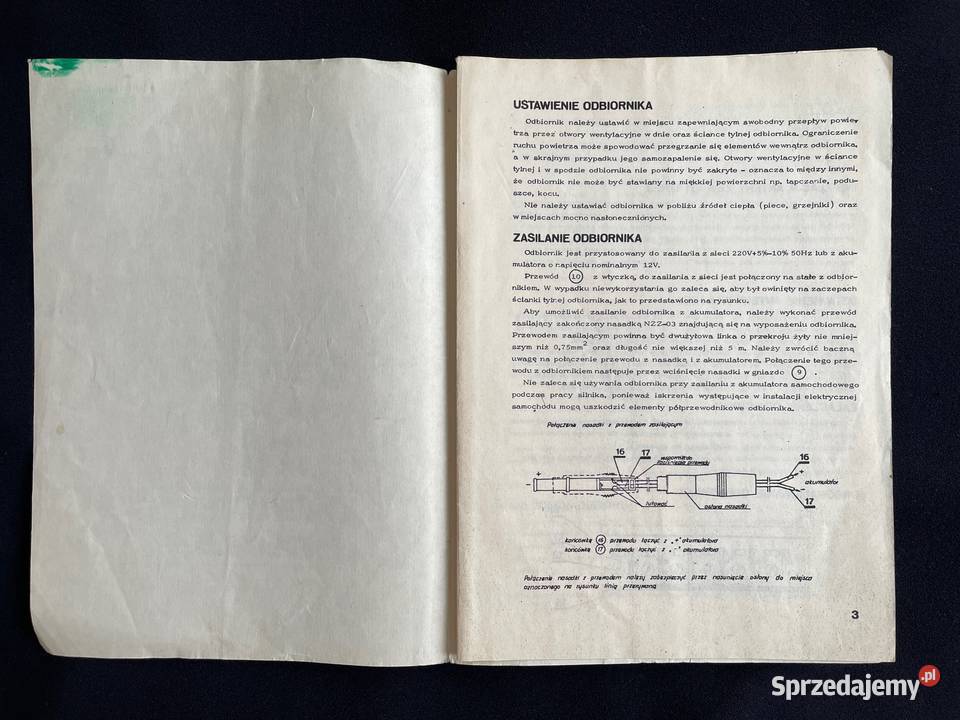 PRL Neptun 171 instrukcja schemat DTR oryginał Kineskopowy Kołobrzeg sprzedam