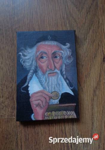 Żyd na szczęście obraz olejny śląskie Katowice