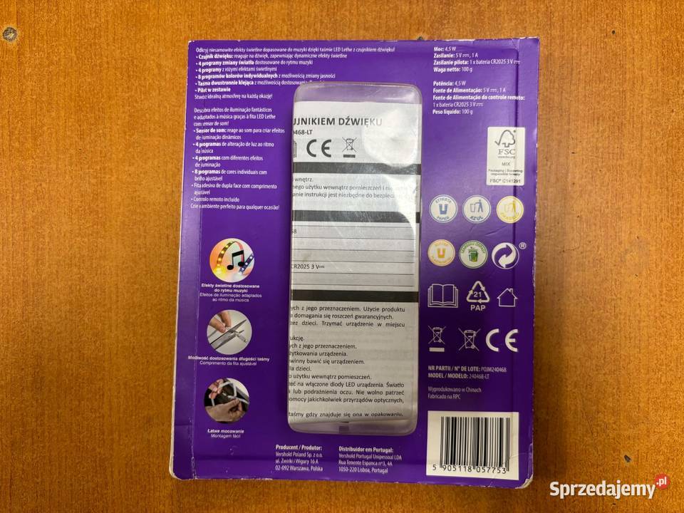 Taśma LED RGB 5m Lethe Czujnik Muzyczny 180 LED warmińsko-mazurskie Elbląg